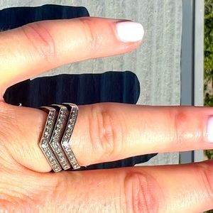 Renee Sheppard oxidized silver and diamond ring size 6